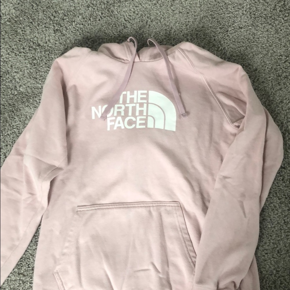 pink north face hoodie